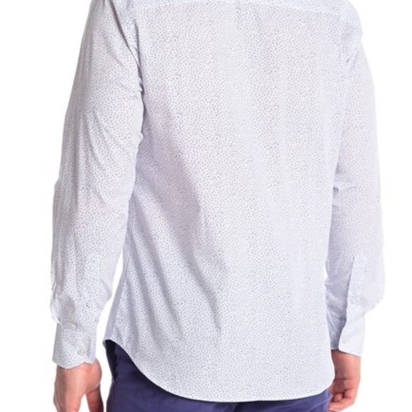 TailorByrd Patterned Aqua Long Sleeve Shirt - Picture 2 of 4